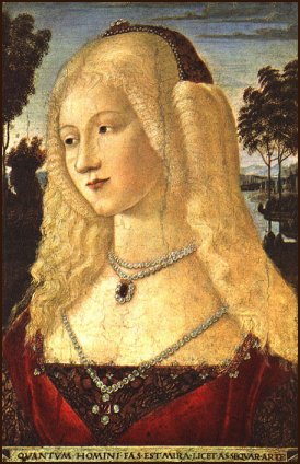 Painting of a Lady with Parted Hair